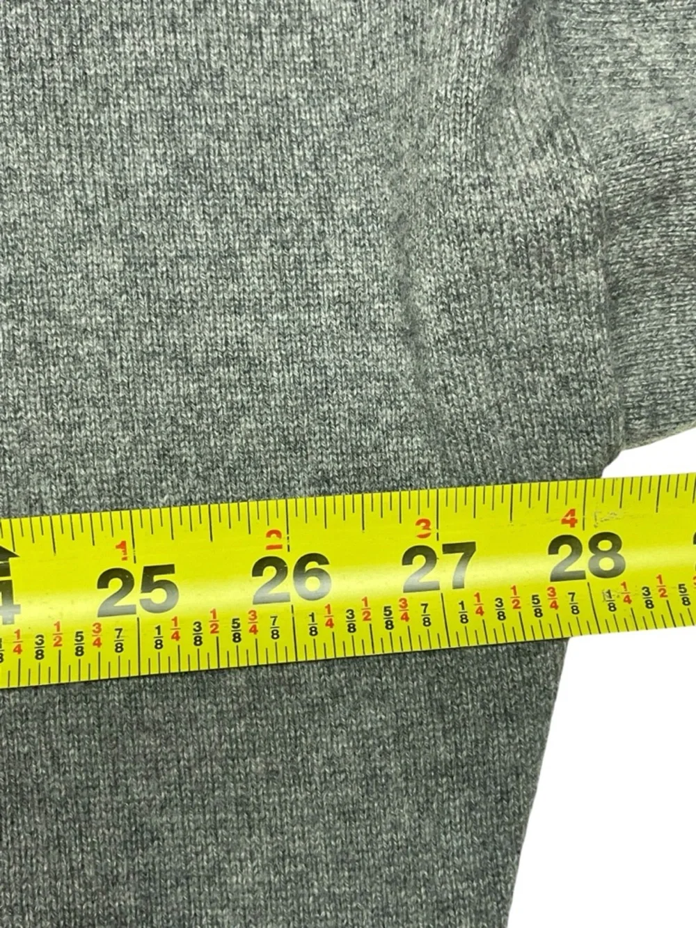 Eileen Fisher Cashmere Cardigan Sweater Large Grey Black Leather Pockets Luxe - Picture 11 of 12